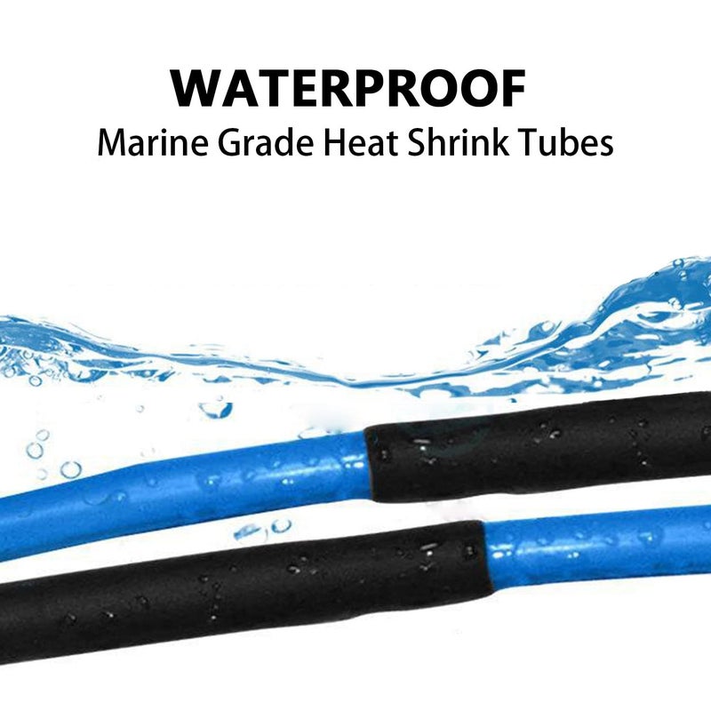 ALEKOR 4 Sizes 188 Pieces Large Heat Shrink Tubing Kit 3:1 Ratio Industrial Marine Grade Waterproof with Adhesive - Image 4